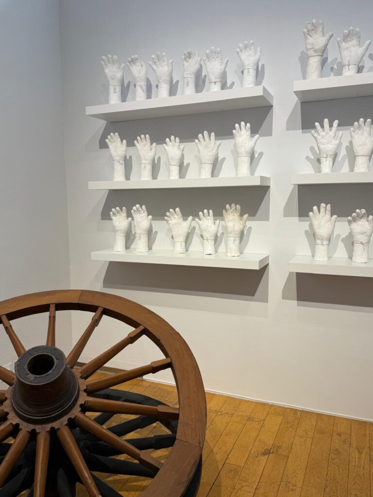 Htein Lin, A Show of Hands (ongoing, 2013-), surgical plaster and multimedia installation