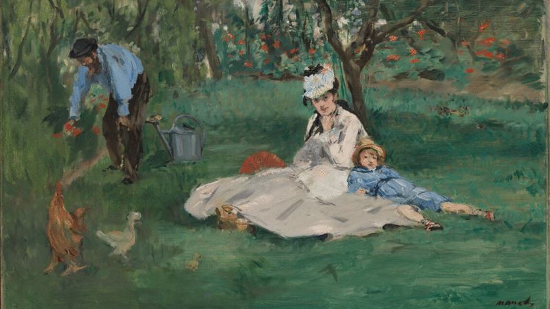 Edouard Manet, The Monet Family in Their Garden at Argenteuil (1874), Metropolitan Museum of Art, New York